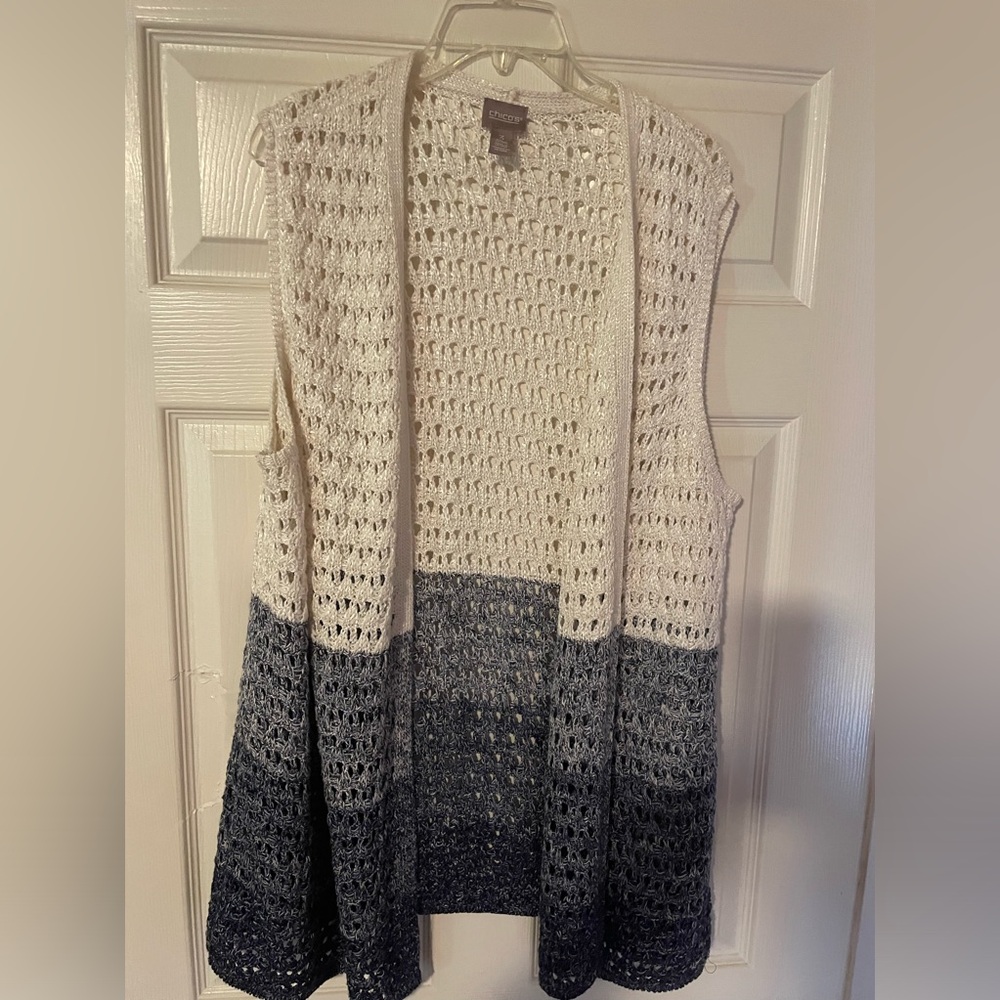 Chico’s size 3 crocheted vest